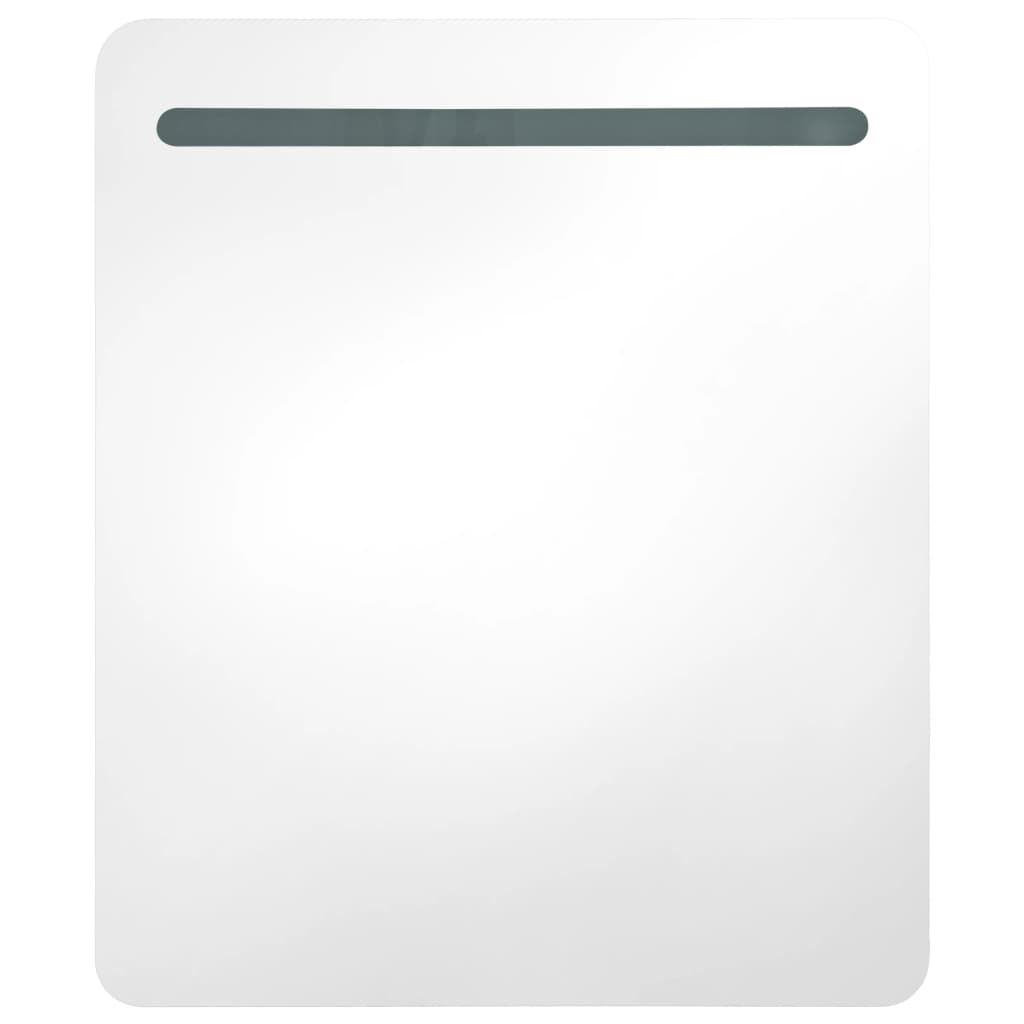 Armário espelhado para casa de banho com LED 68x9x80 cm