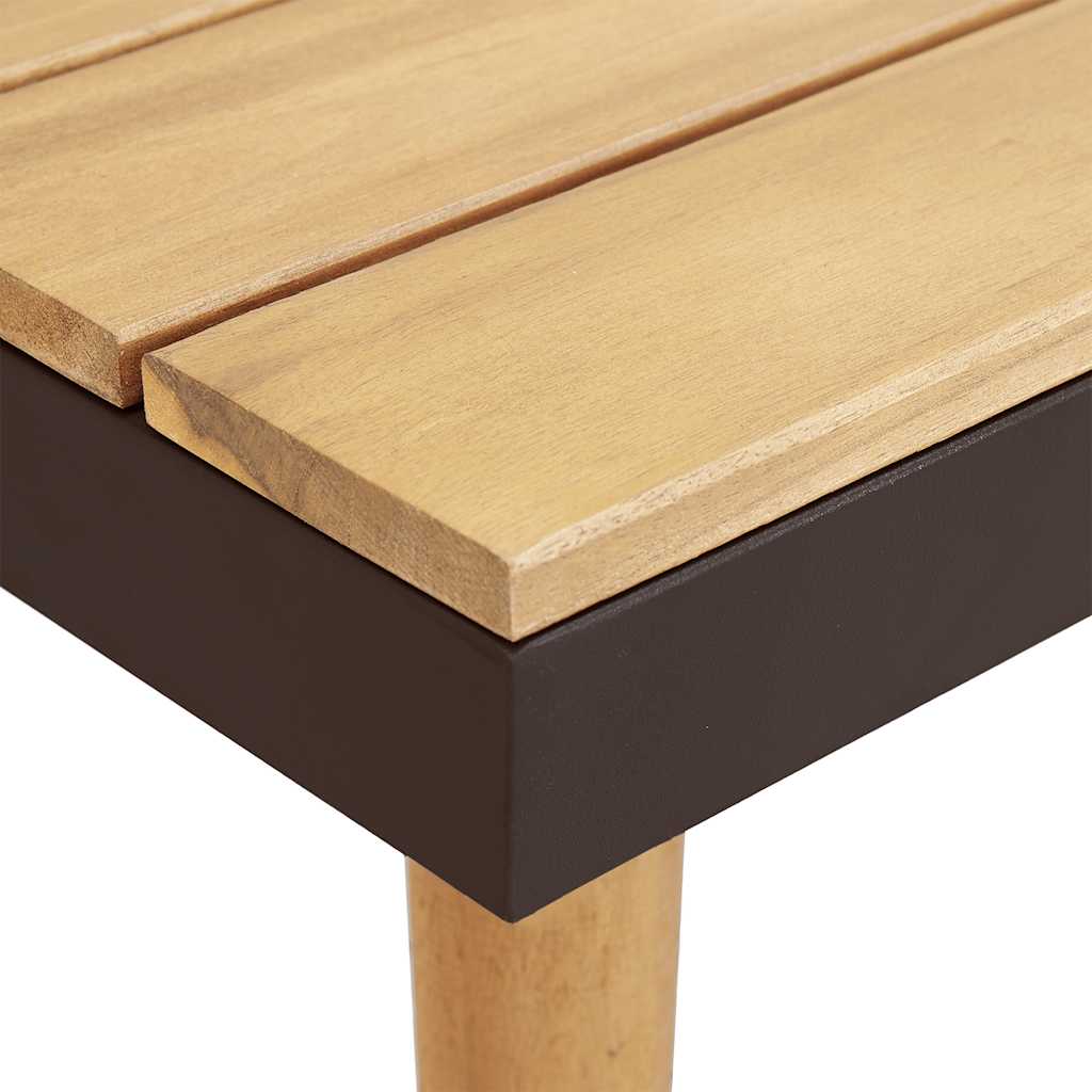 7 lugares conjunto lounge jardim + almofadões acácia castanho