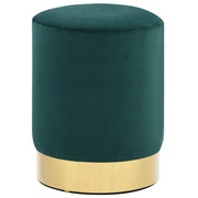 Banco 28 x 36 cm veludo verde-escuro e dourado