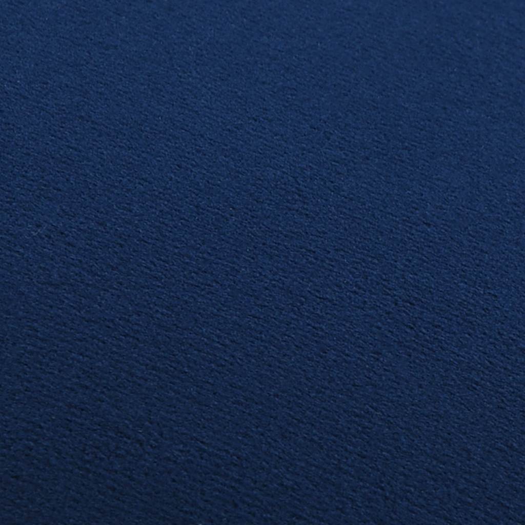 Banco 28 x 36 cm veludo azul-claro e dourado