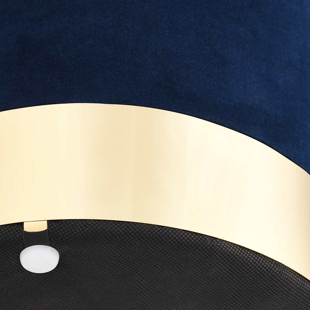 Banco 28 x 36 cm veludo azul-claro e dourado