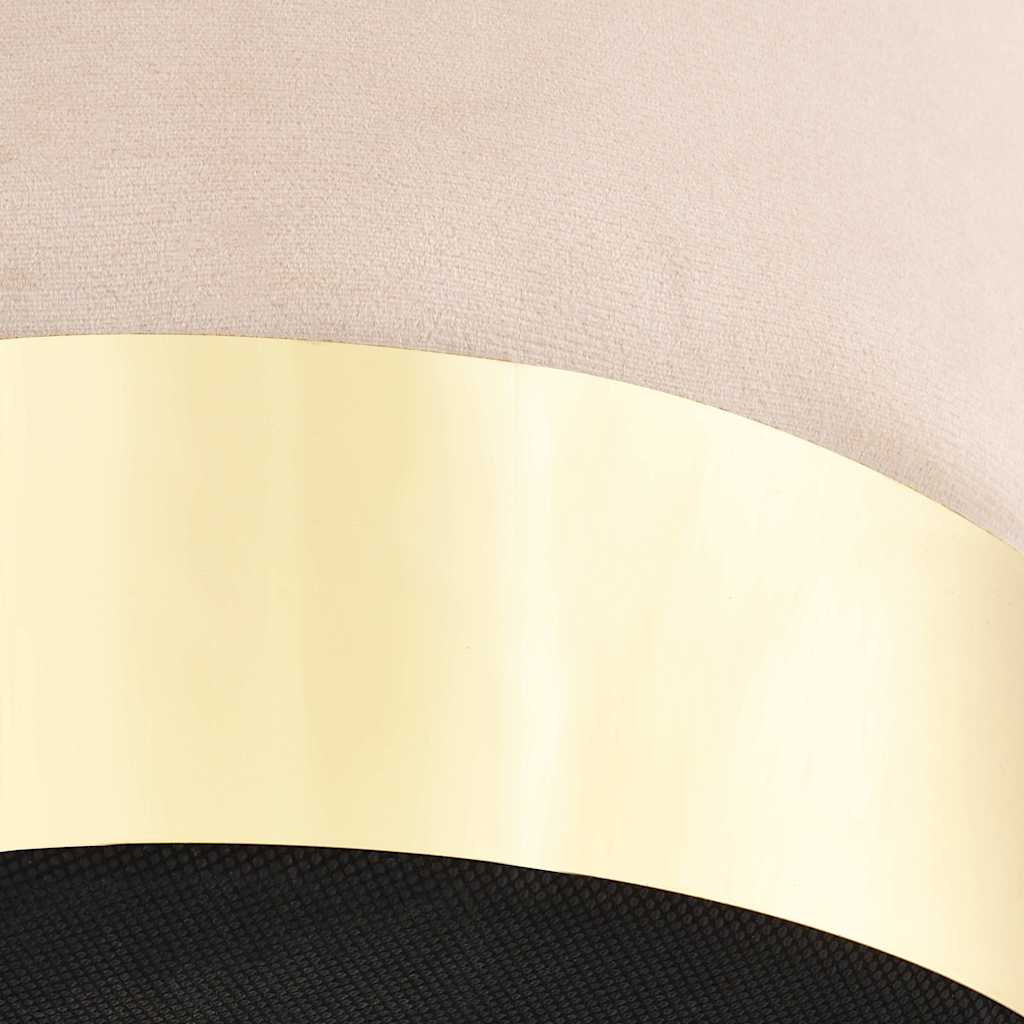 Banco 28 x 36 cm veludo azul-claro e dourado