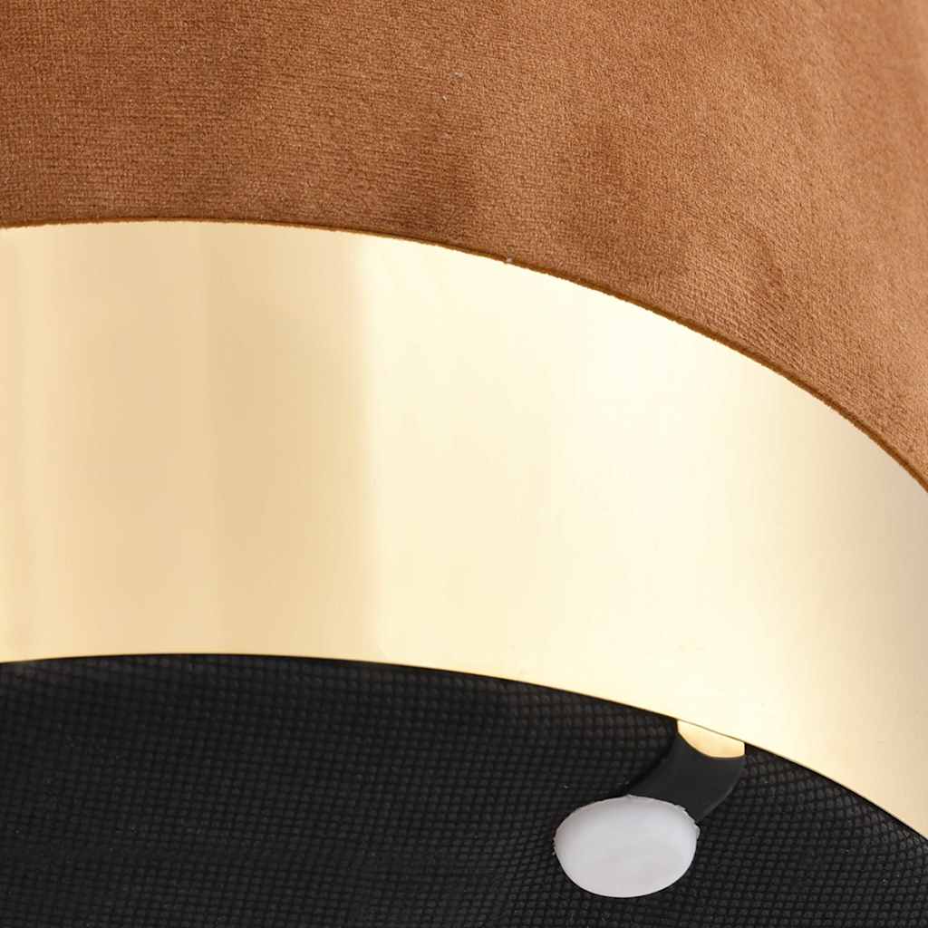 Banco 28 x 36 cm veludo azul-claro e dourado