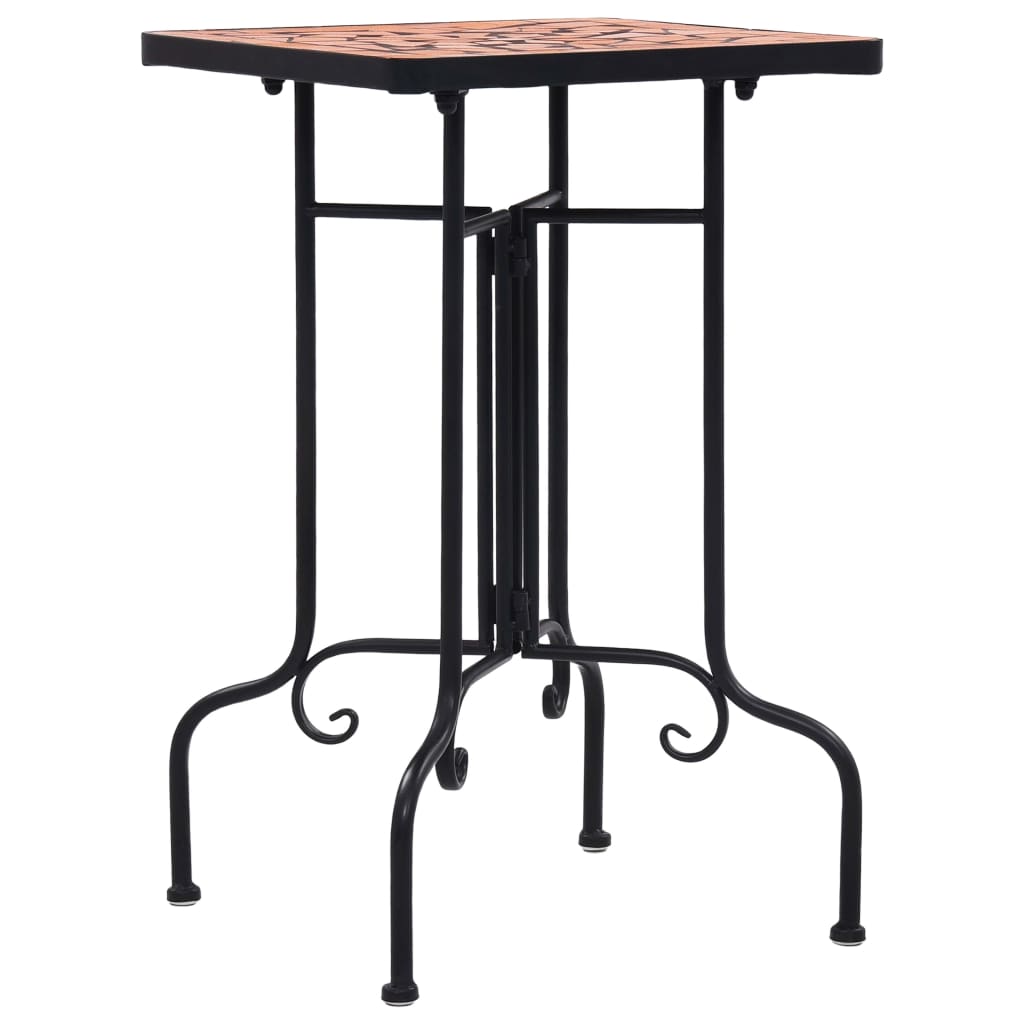 Mesa de apoio em mosaico cerâmica terracota