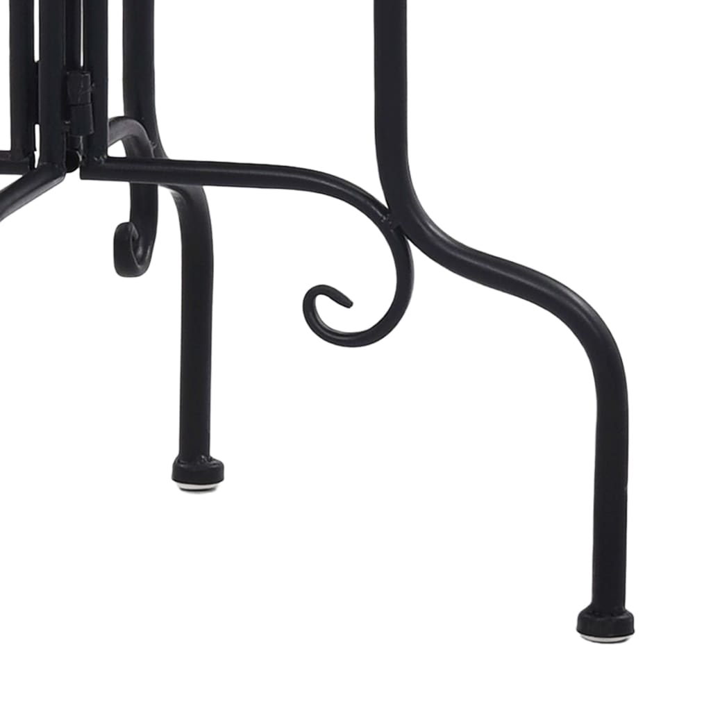 Mesa de apoio em mosaico cerâmica preto e branco