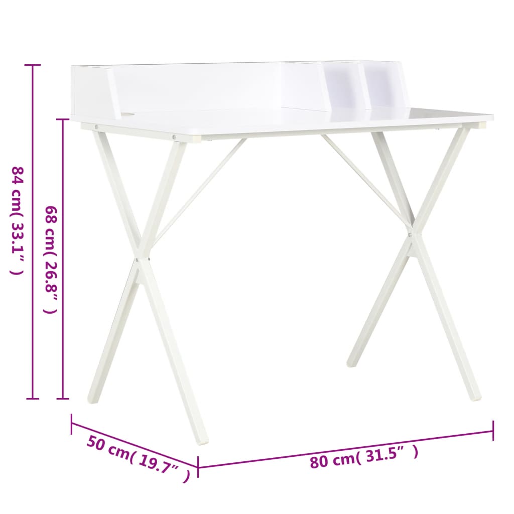 Secretária 80x50x84 cm branco