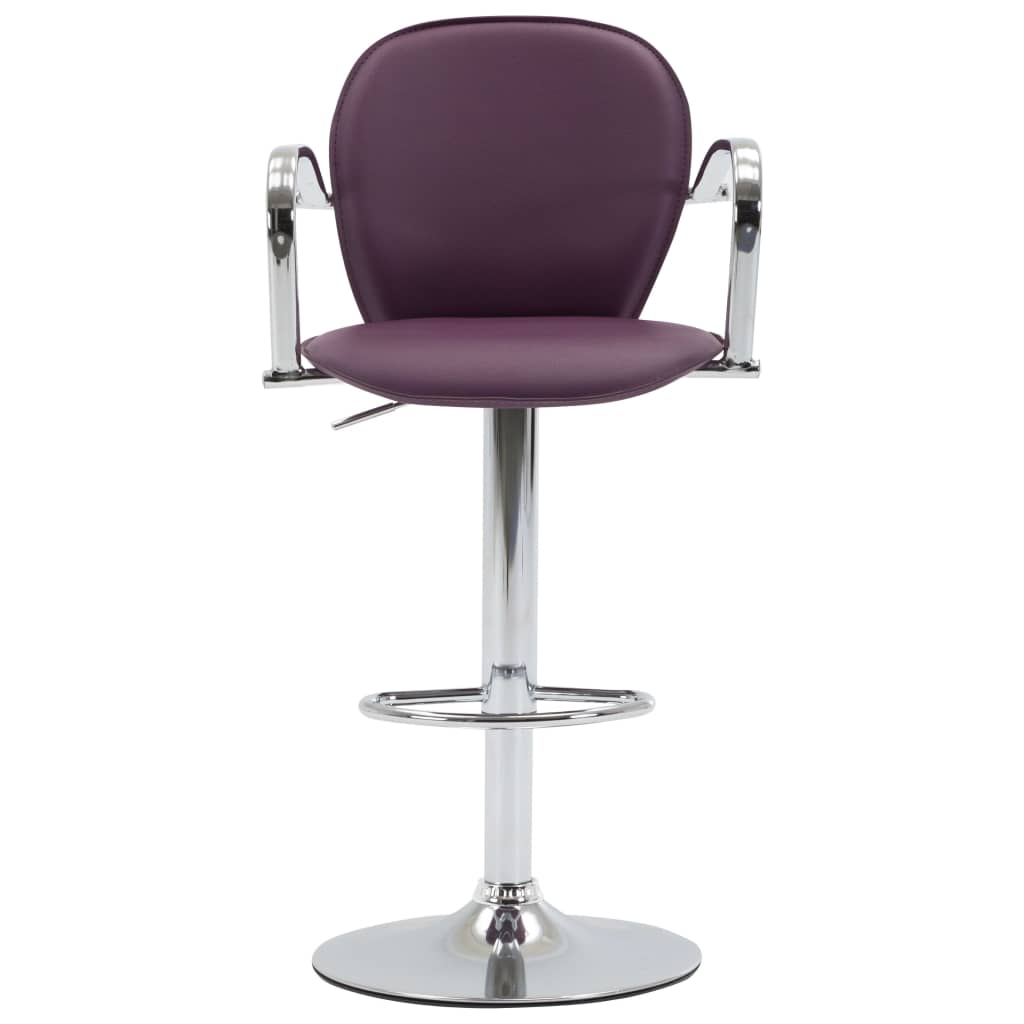 Bancos de bar c/ apoios braços 2 pcs couro artificial castanho