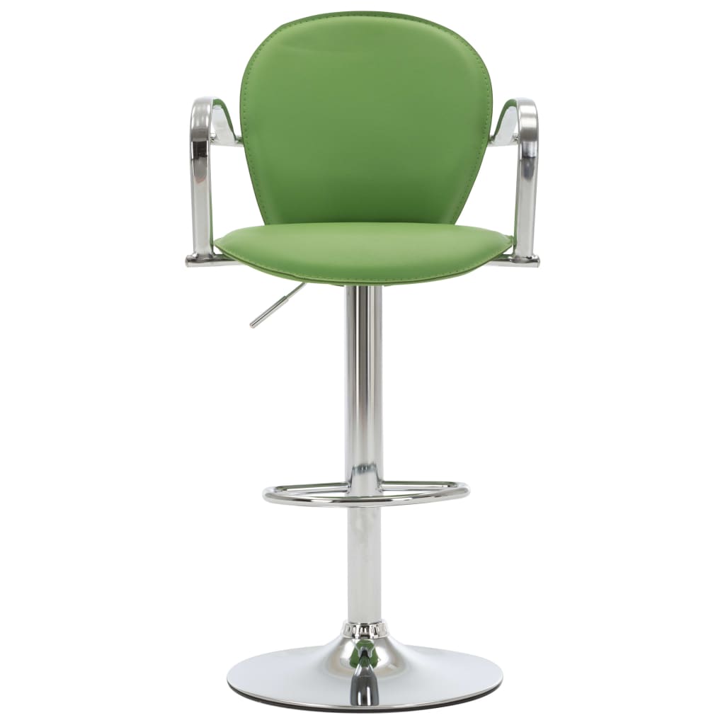 Bancos de bar c/ apoios braços 2 pcs couro artificial castanho
