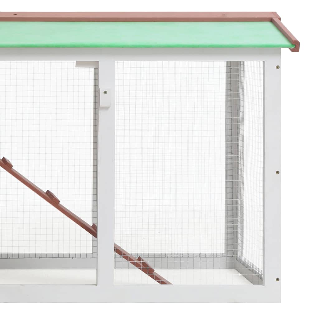 Coelheira exterior grande 145x45x84cm madeira cinzento e branco