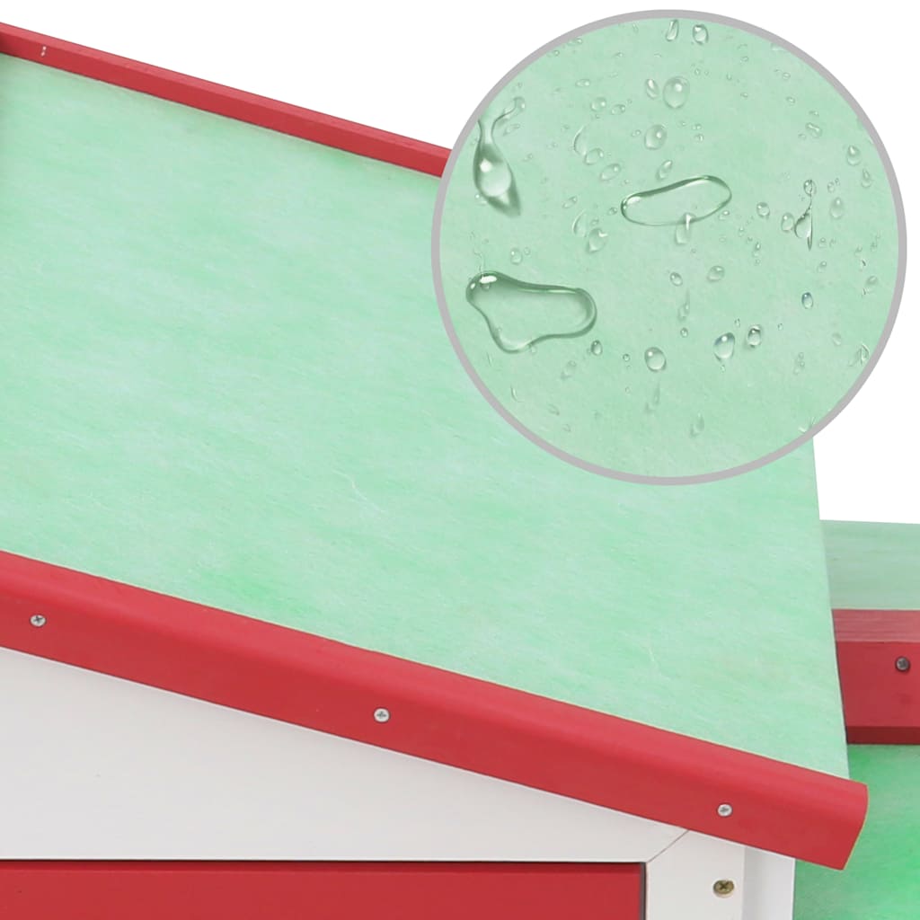 Coelheira exterior grande 145x45x84cm madeira cinzento e branco