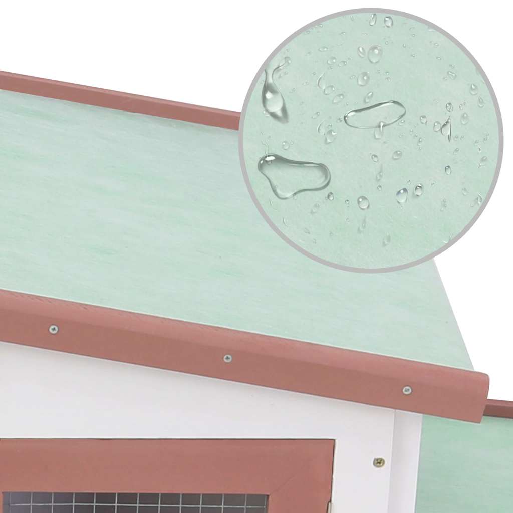 Coelheira exterior grande 201x45x85cm madeira cinzento e branco