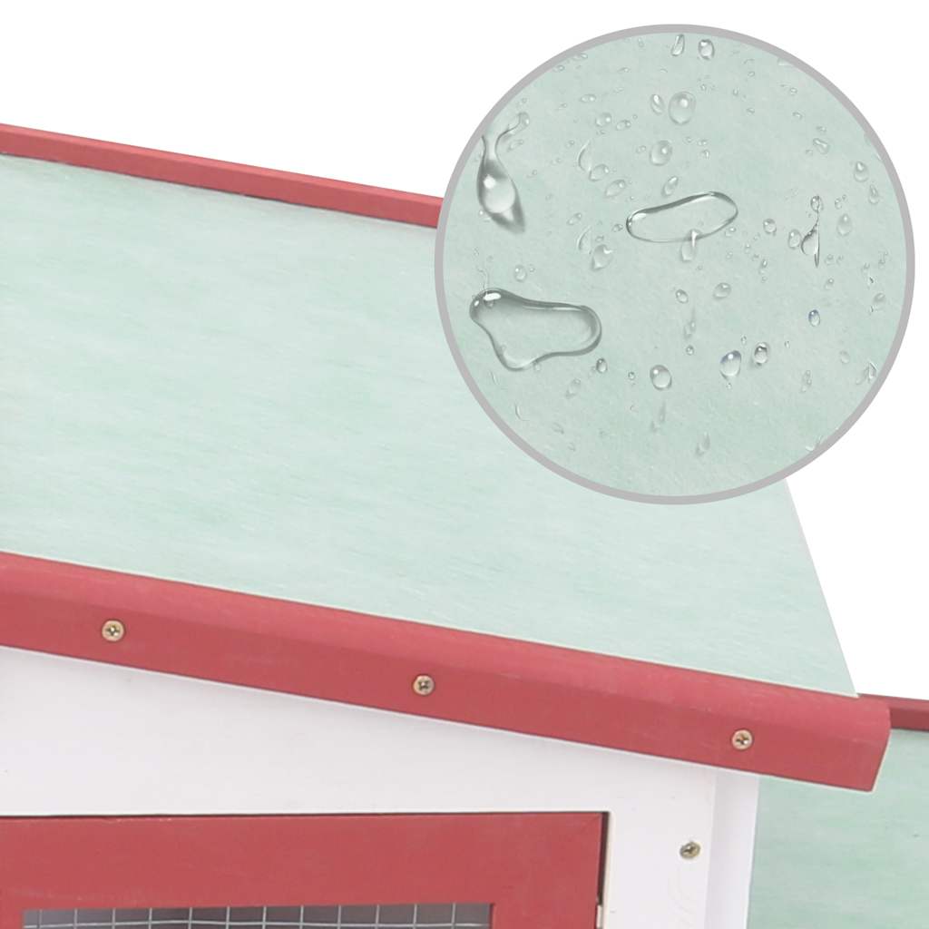 Coelheira exterior grande 201x45x85cm madeira cinzento e branco