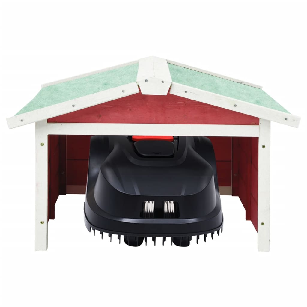 Abrigo p/ cortador de relva 72x87x50 cm abeto cinzento e branco