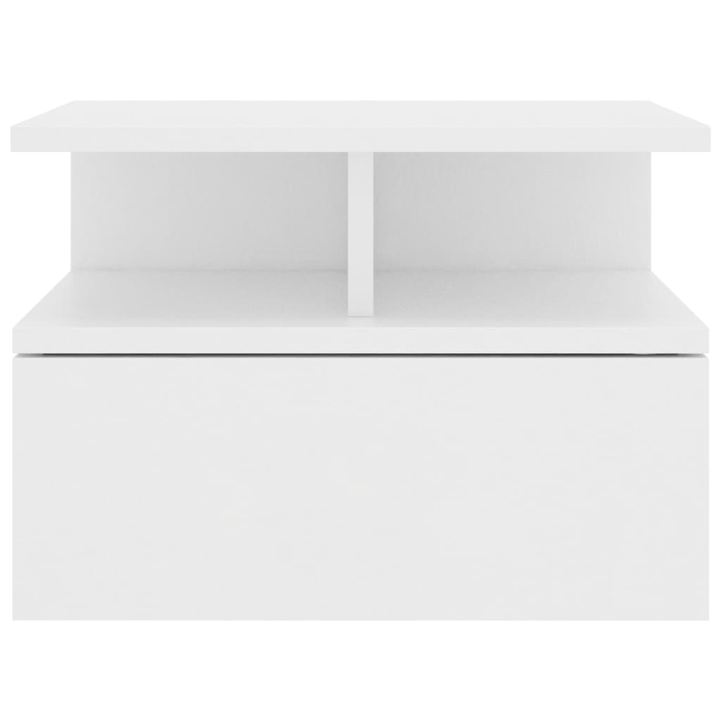Mesa de cabeceira suspensa 40x31x27 cm derivados madeira branco