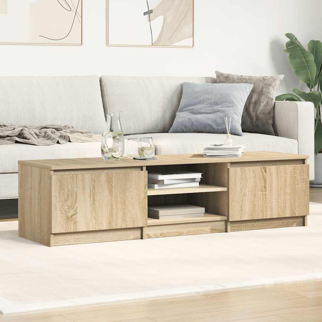 Móvel para TV 140x40x35,5cm derivados madeira branco brilhante