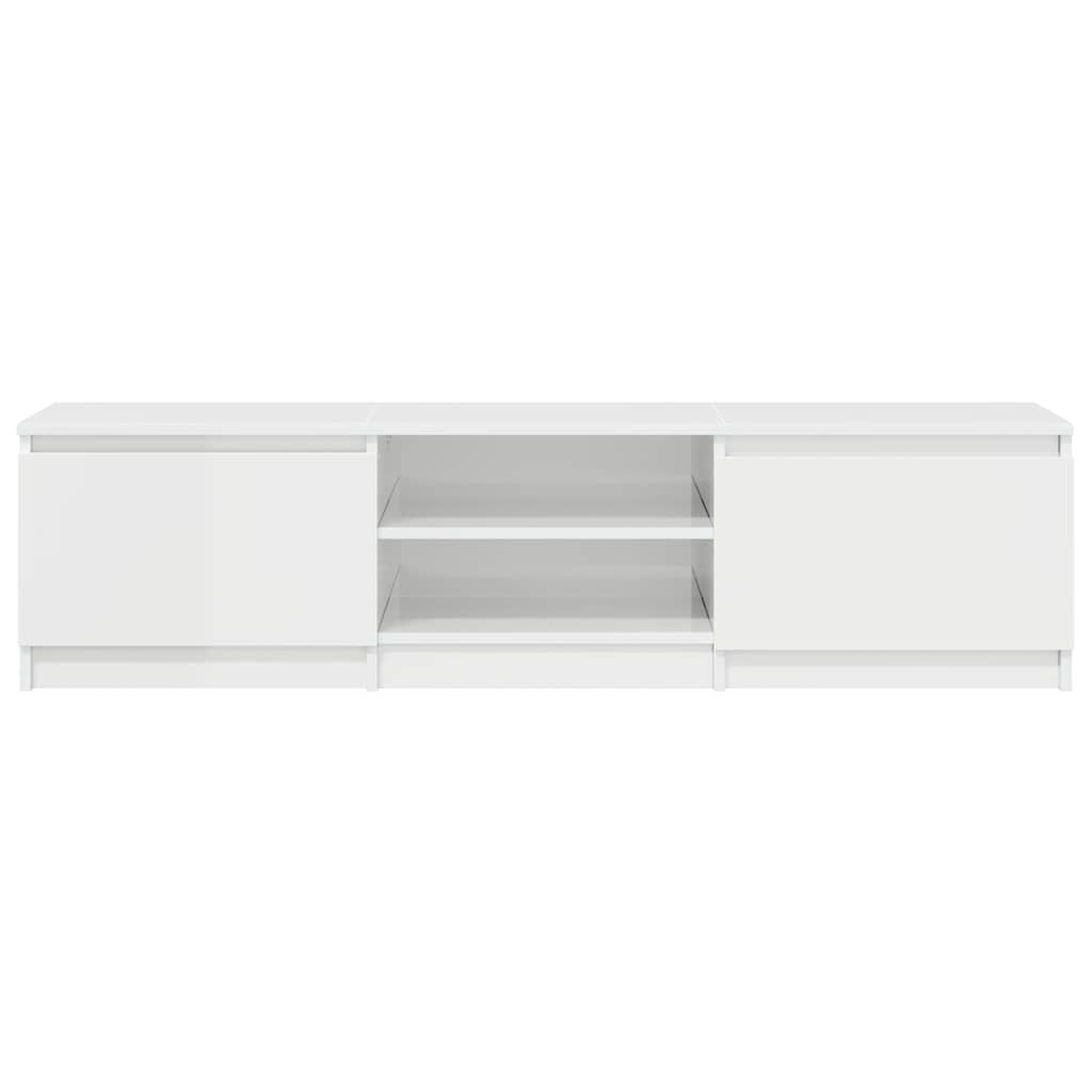 Móvel para TV 140x40x35,5cm derivados madeira branco brilhante