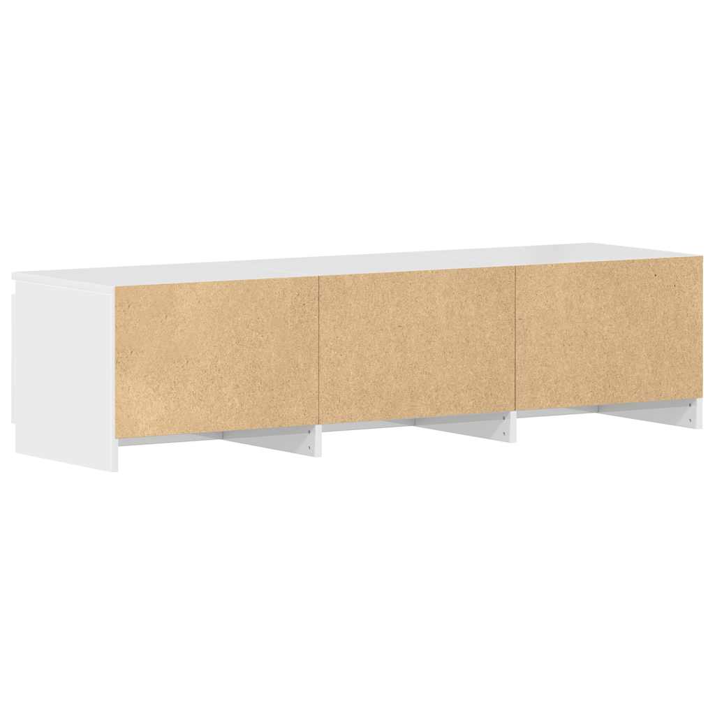 Móvel para TV 140x40x35,5cm derivados madeira branco brilhante