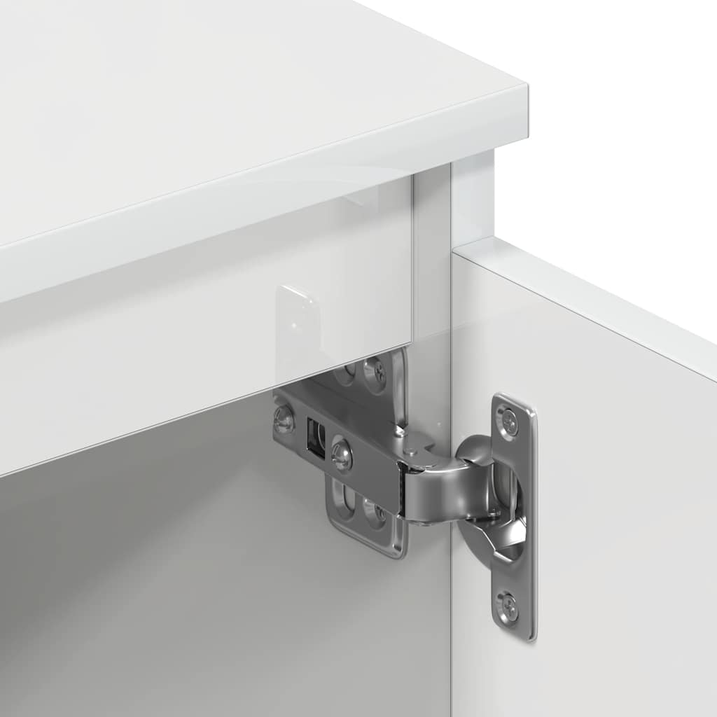 Móvel para TV 140x40x35,5cm derivados madeira branco brilhante