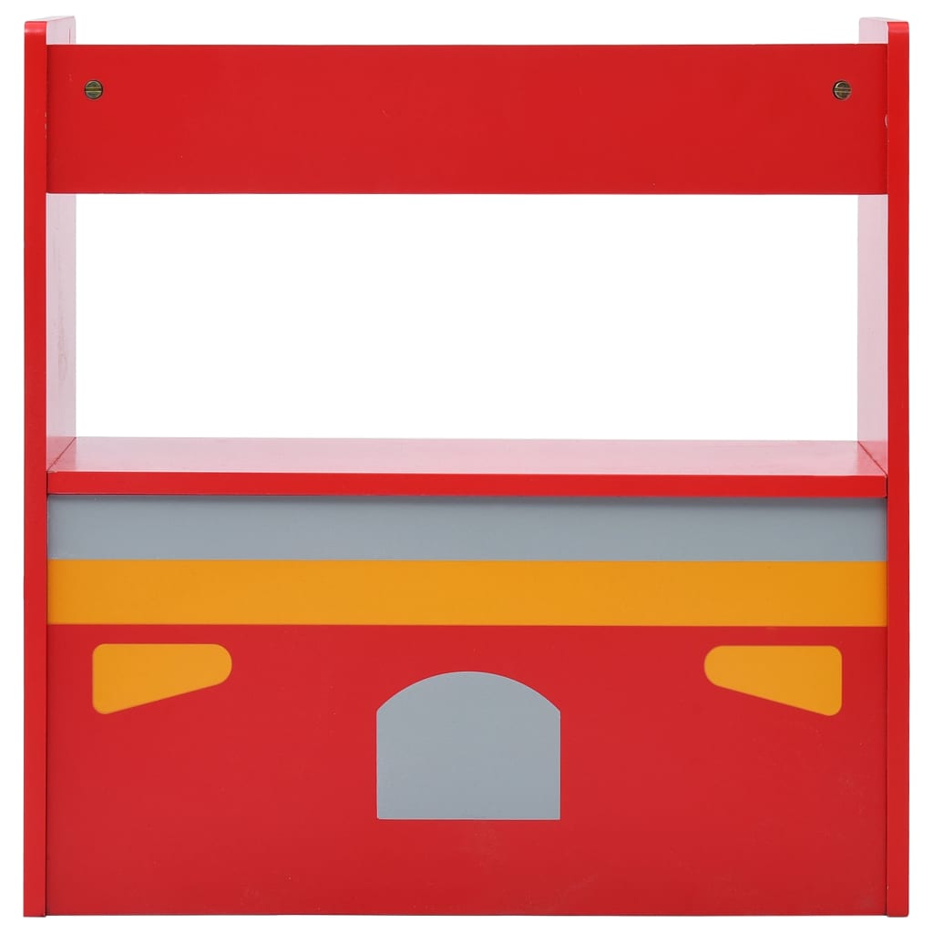 Conjunto mesa e cadeira criança 3 pcs camião bombeiros madeira