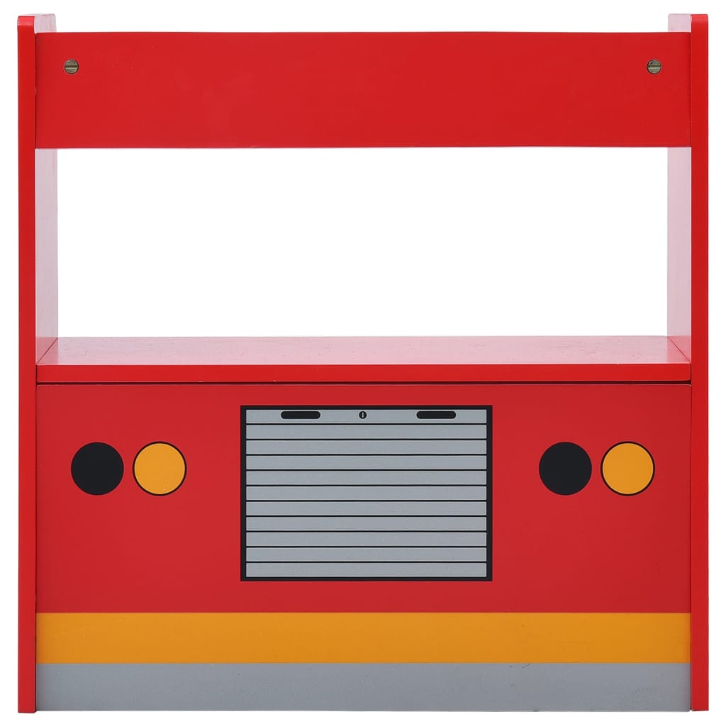 Conjunto mesa e cadeira criança 3 pcs camião bombeiros madeira