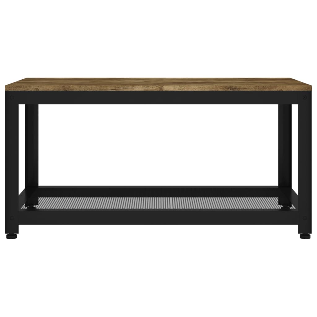 Mesa de centro 90x45x45 cm MDF e ferro cinzento e preto