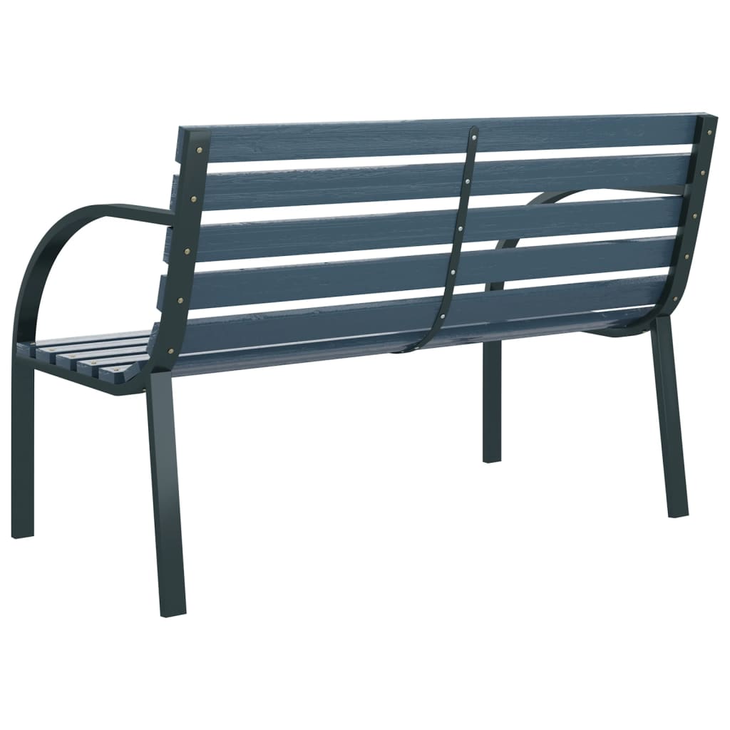 Banco de jardim 120 cm madeira cinzento