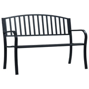Banco jardim 125 cm aço preto