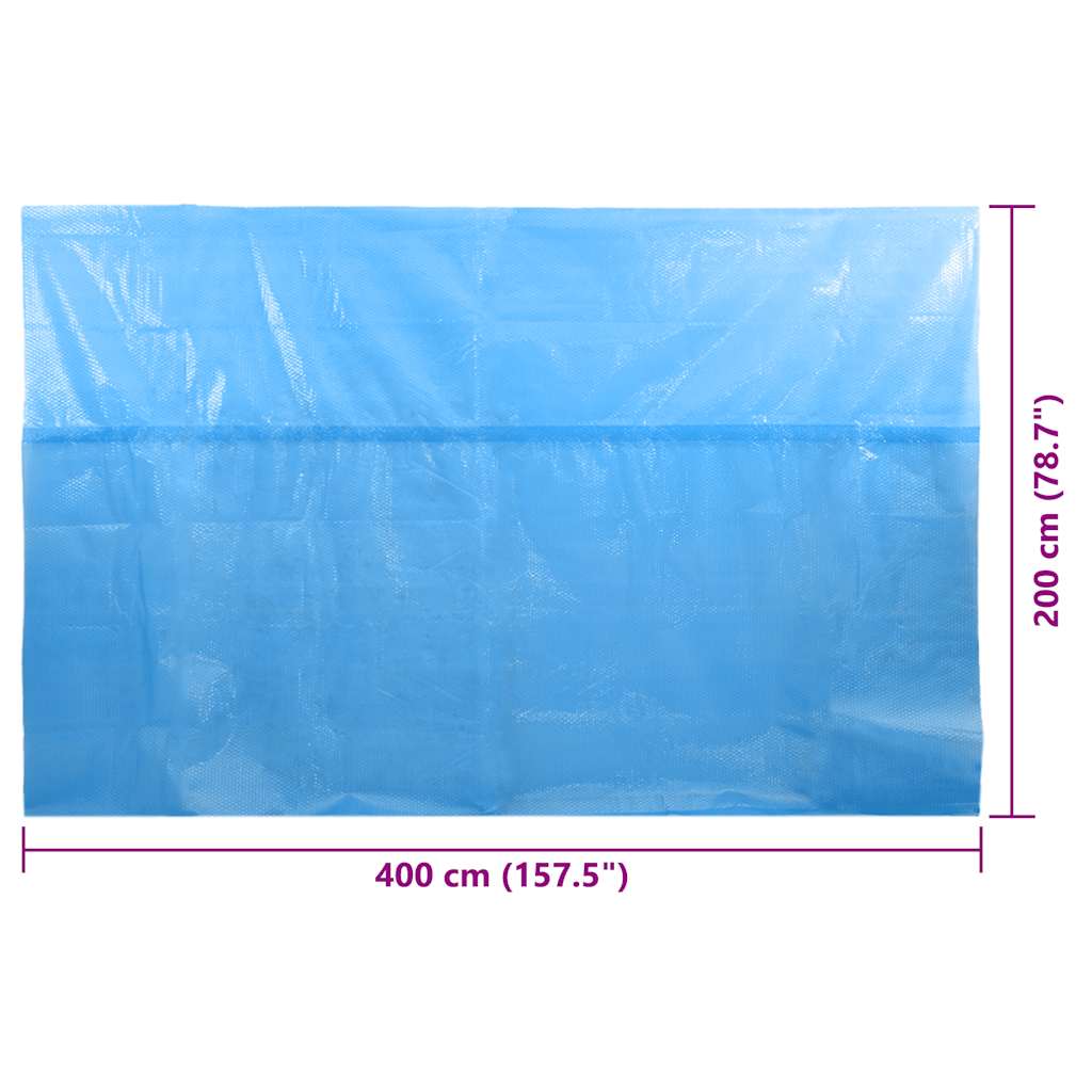 Cobertura para piscina 400x200 cm PE azul