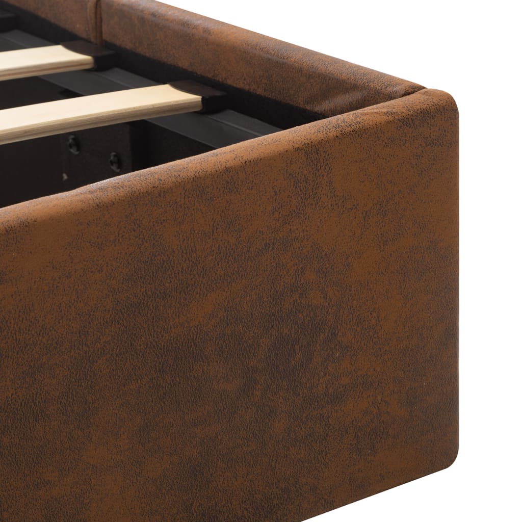 Cama hidráulica c/ arrumação 100x200cm tecido cinza-acastanhado