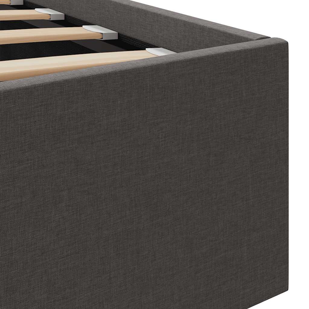 Cama hidráulica c/ arrumação 90x200cm tecido cinza-acastanhado