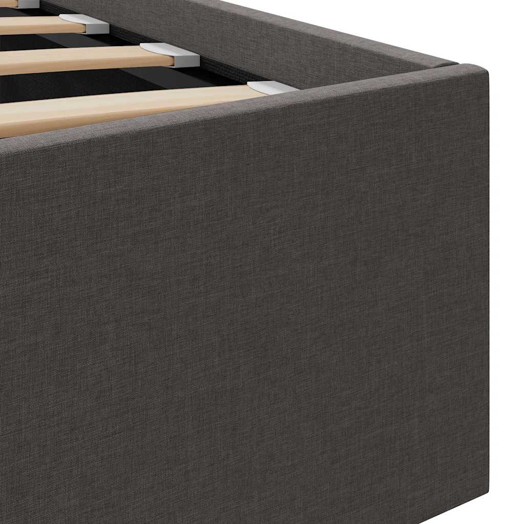 Cama hidráulica c/ arrumação 160x200cm tecido cinza-acastanhado