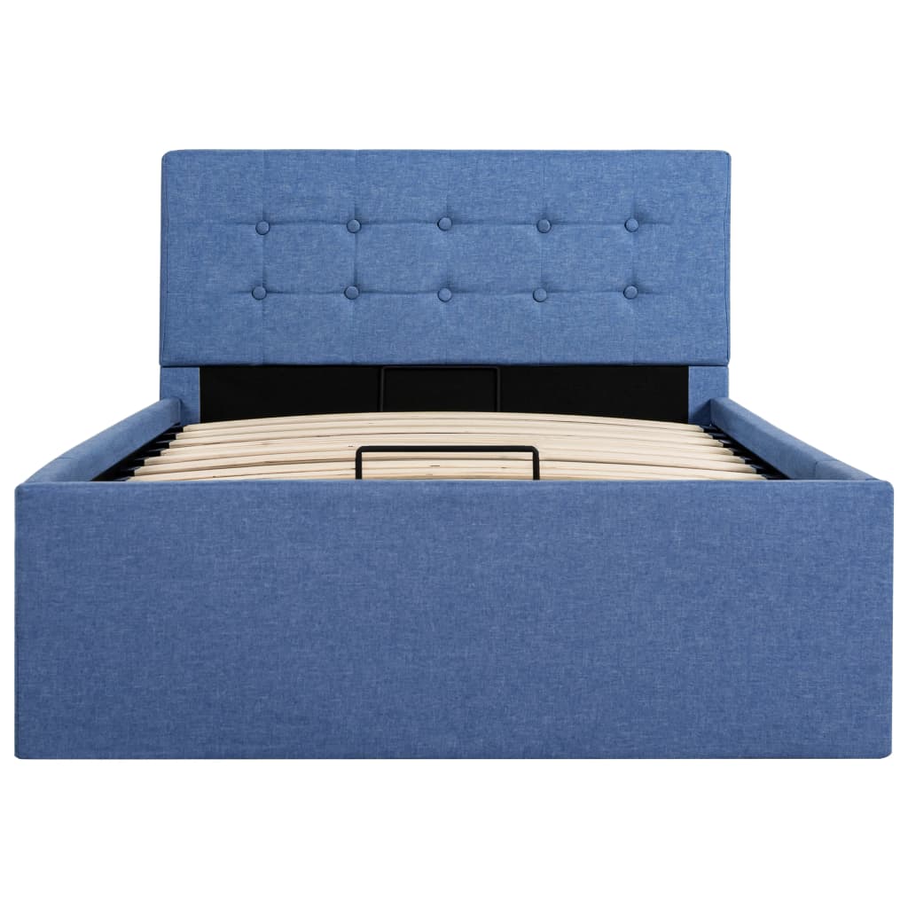 Cama hidráulica c/ arrumação 90x200cm tecido cinza-acastanhado