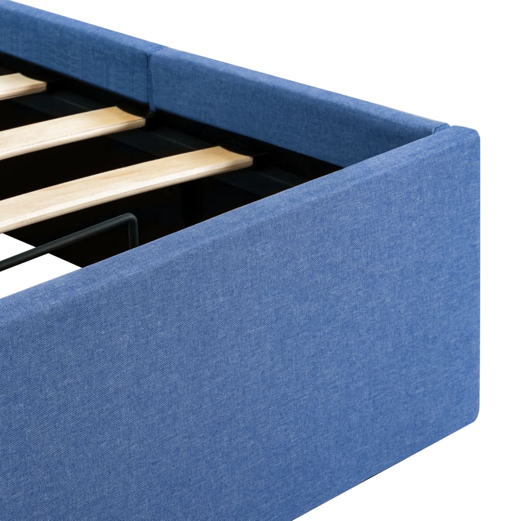 Cama hidráulica c/ arrumação 90x200cm tecido cinza-acastanhado