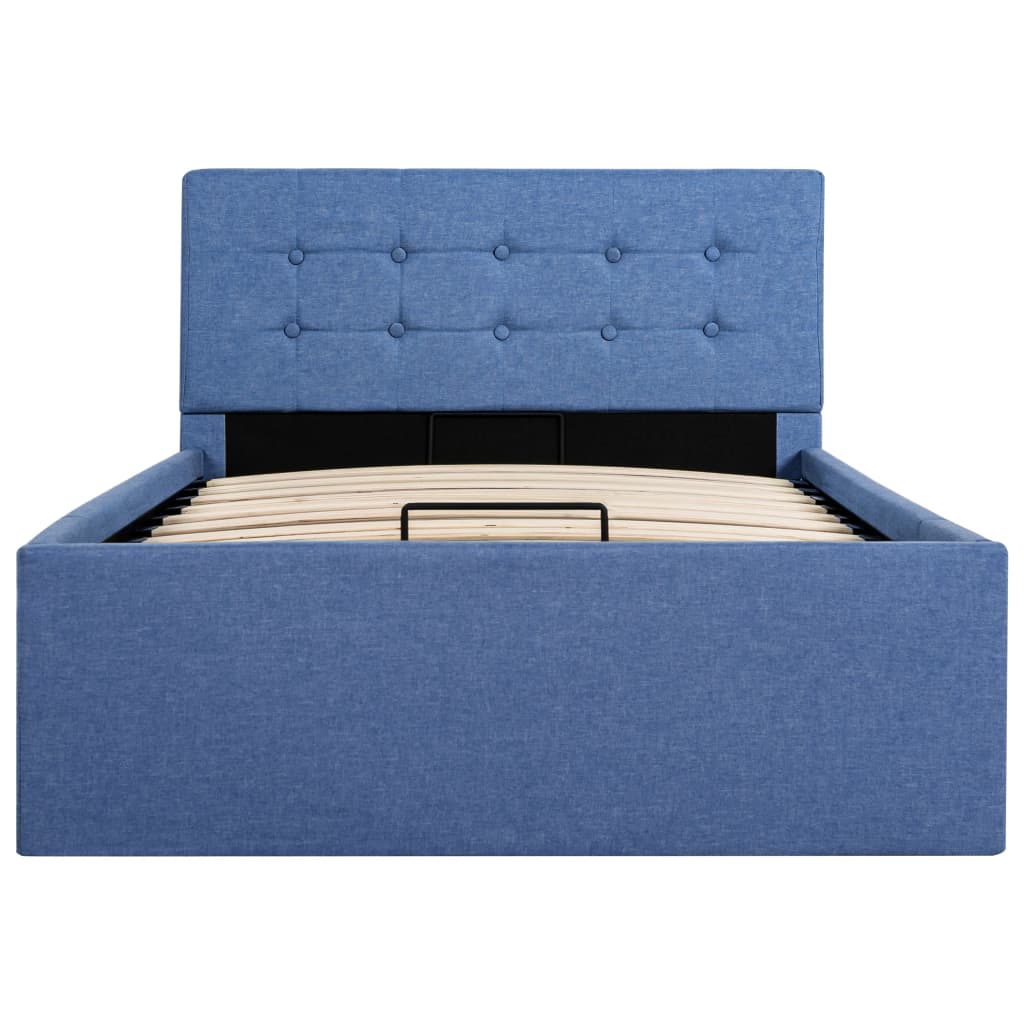 Cama hidráulica c/ arrumação 100x200cm tecido cinza-acastanhado