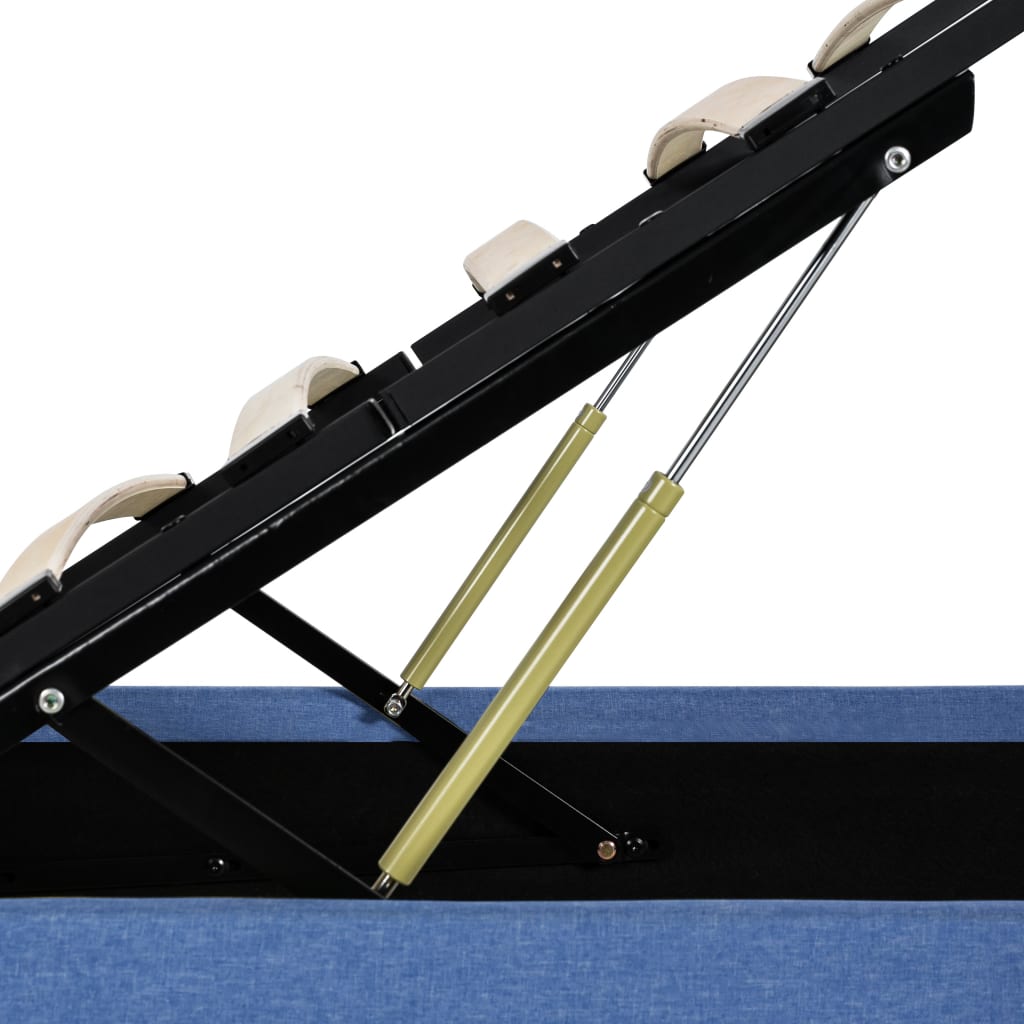 Cama hidráulica c/ arrumação 100x200cm tecido cinza-acastanhado