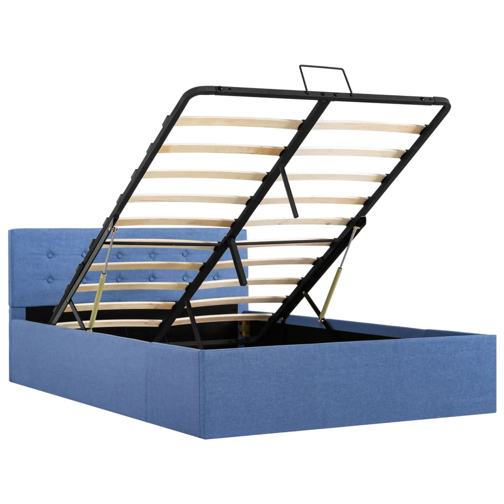 Cama hidráulica c/ arrumação 120x200cm tecido cinza-acastanhado