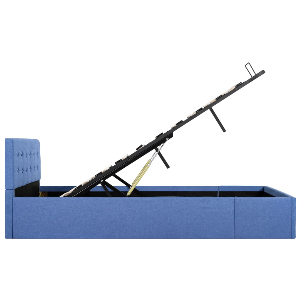 Cama hidráulica c/ arrumação 120x200cm tecido cinza-acastanhado