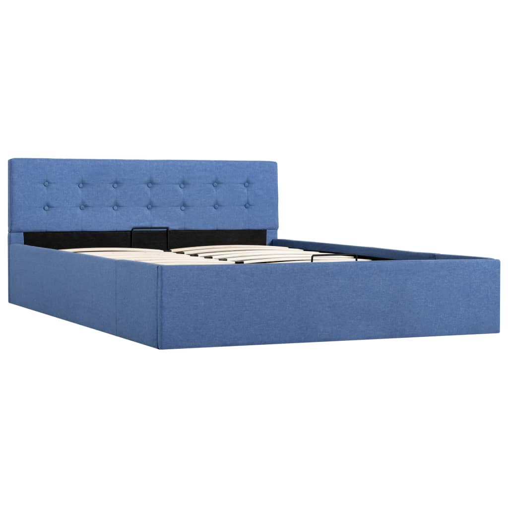 Cama hidráulica c/ arrumação 140x200cm tecido cinza-acastanhado