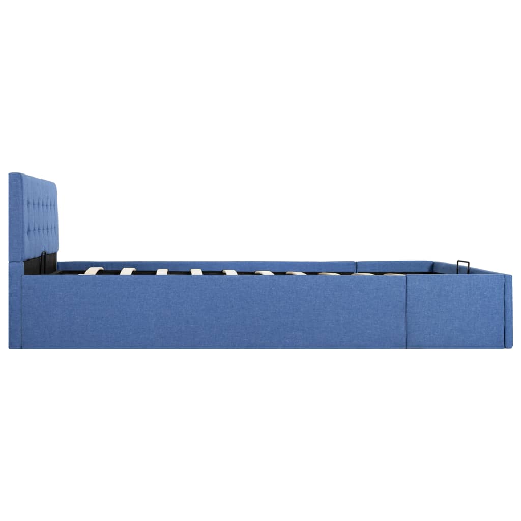 Cama hidráulica c/ arrumação 140x200cm tecido cinza-acastanhado