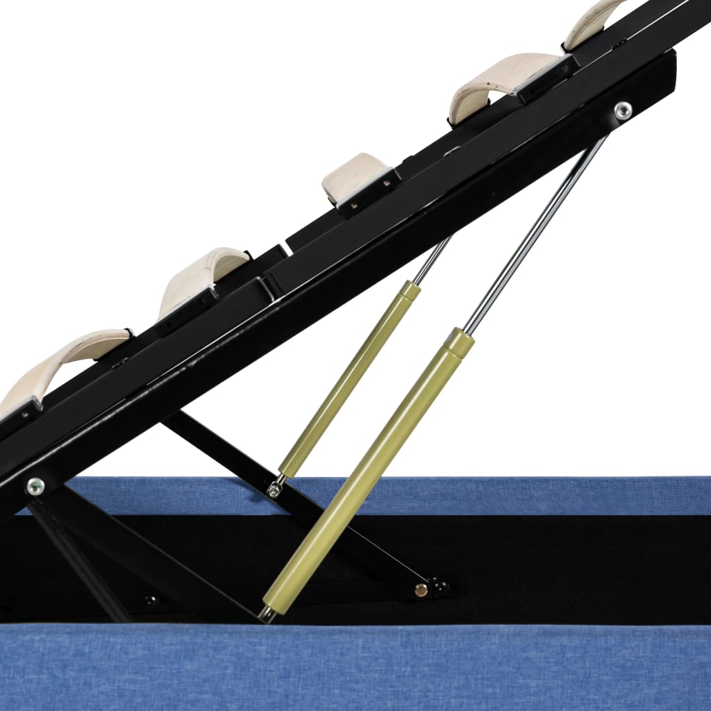 Cama hidráulica c/ arrumação 140x200cm tecido cinza-acastanhado