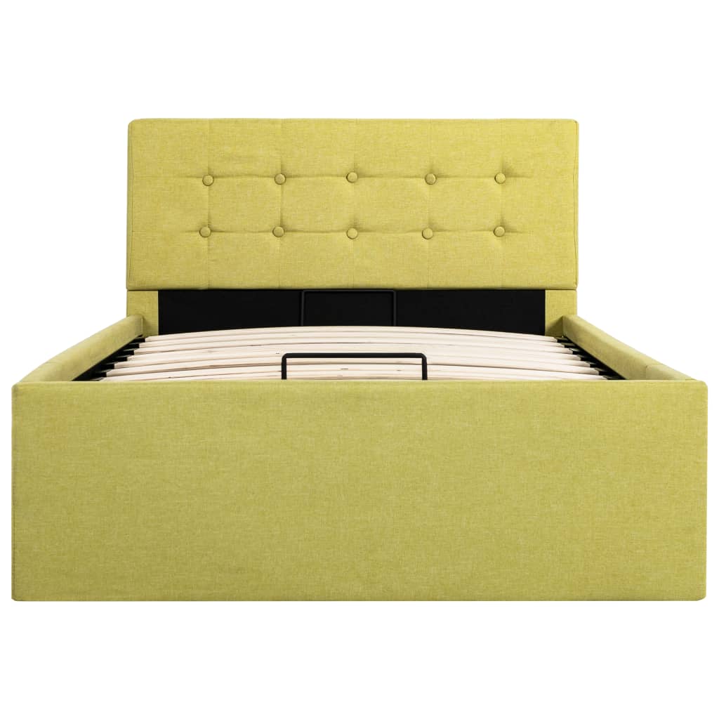 Cama hidráulica c/ arrumação 90x200cm tecido cinza-acastanhado