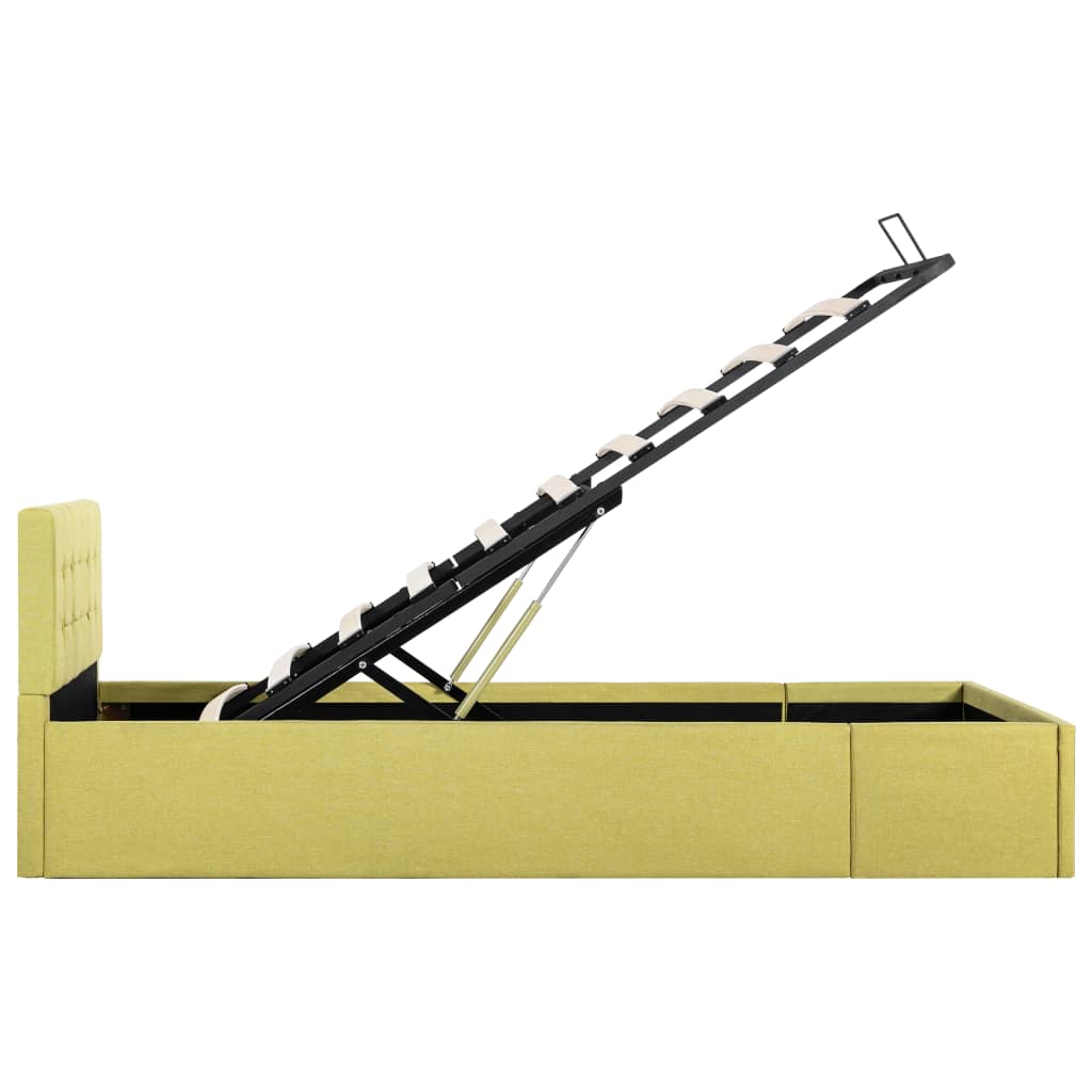 Cama hidráulica c/ arrumação 90x200cm tecido cinza-acastanhado