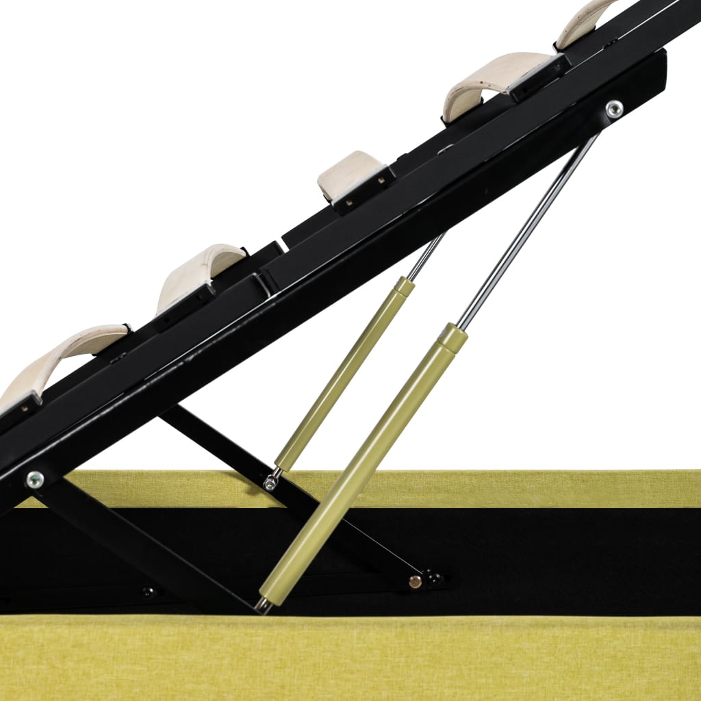 Cama hidráulica c/ arrumação 90x200cm tecido cinza-acastanhado