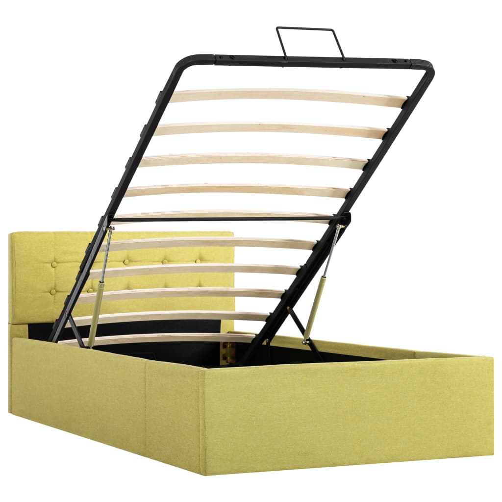 Cama hidráulica c/ arrumação 100x200cm tecido cinza-acastanhado