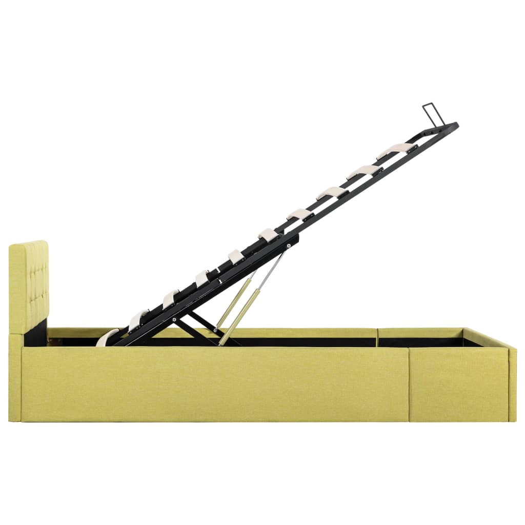 Cama hidráulica c/ arrumação 100x200cm tecido cinza-acastanhado