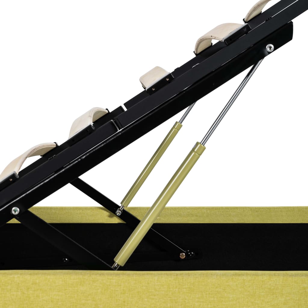 Cama hidráulica c/ arrumação 100x200cm tecido cinza-acastanhado