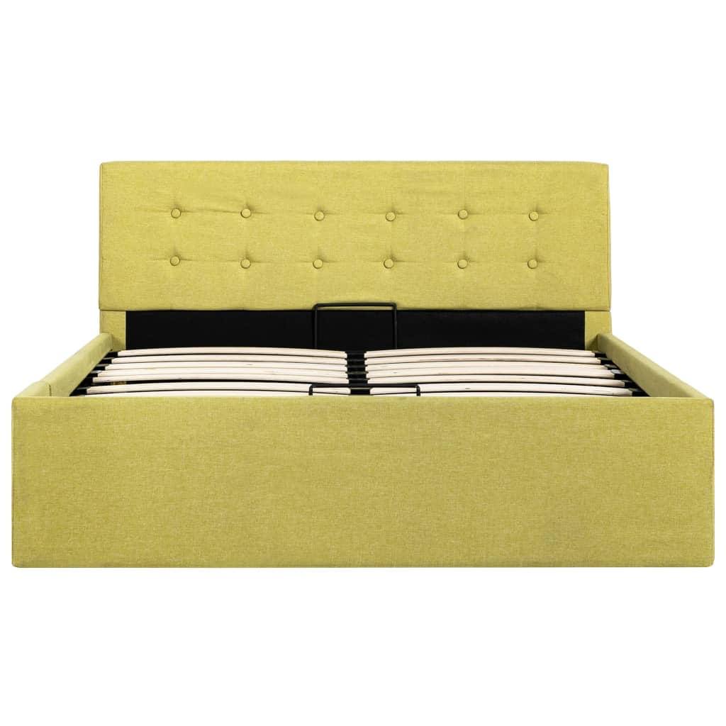 Cama hidráulica c/ arrumação 120x200cm tecido cinza-acastanhado