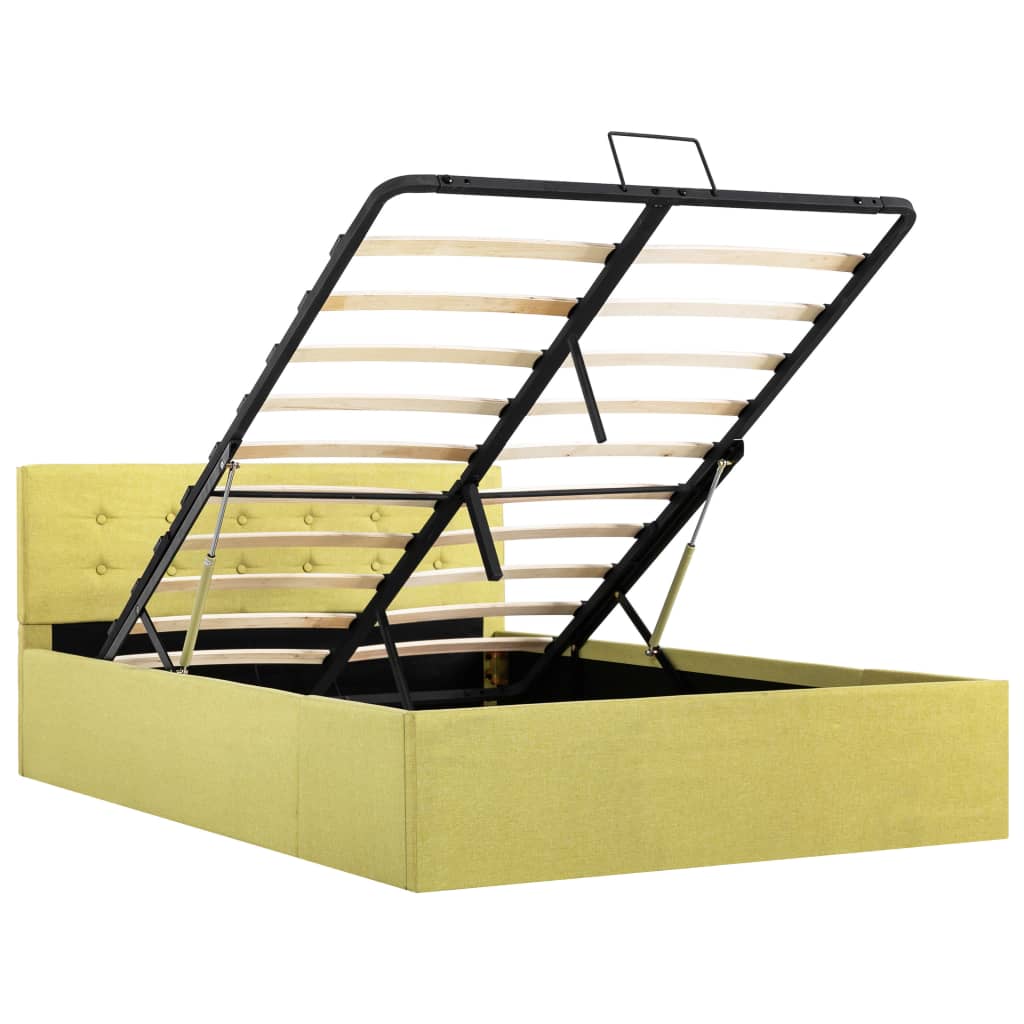 Cama hidráulica c/ arrumação 120x200cm tecido cinza-acastanhado