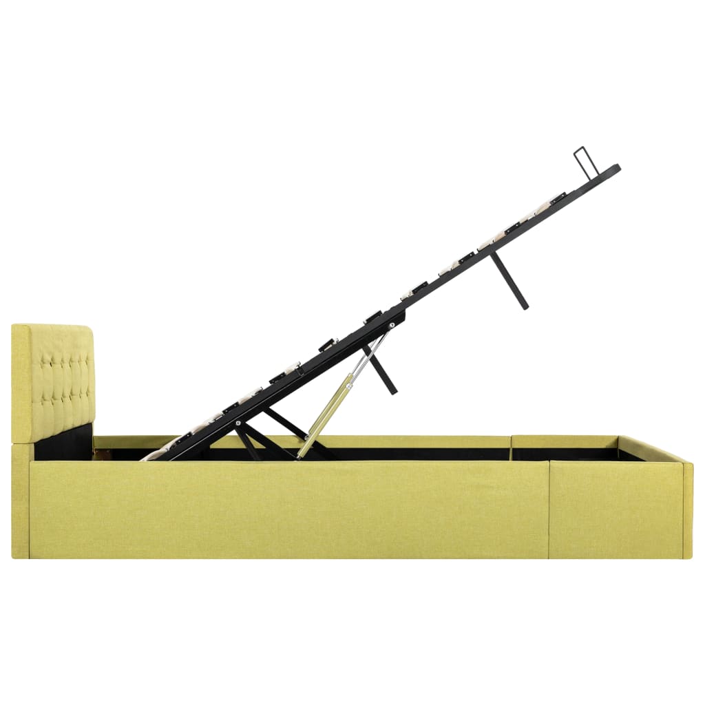 Cama hidráulica c/ arrumação 120x200cm tecido cinza-acastanhado