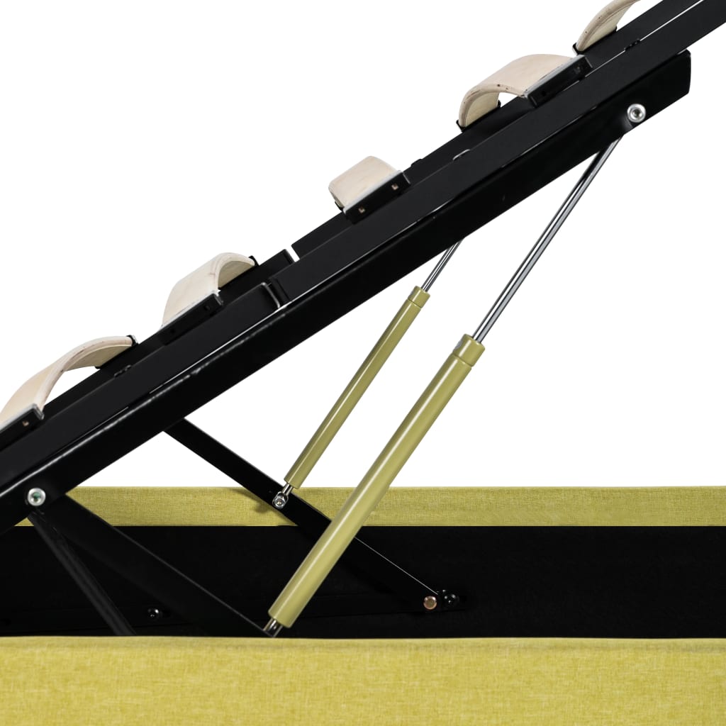 Cama hidráulica c/ arrumação 120x200cm tecido cinza-acastanhado